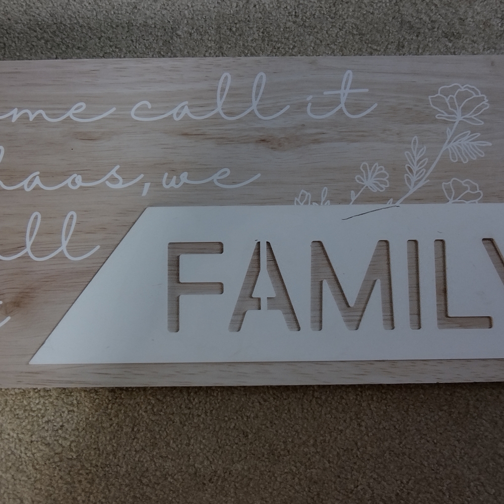 Wooden Family Sign with Floral Design